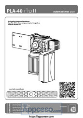 Automatismos Pujol Pla-40 Pro II Manual Del Usuario