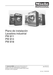 Miele professional PW 818 Plano De Instalación