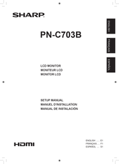 Sharp PN-C703B Manual De Instalación