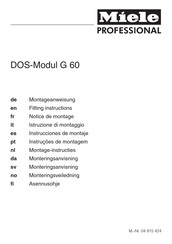 Miele professional DOS-Modul G 60 Instrucciones De Montaje