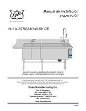 Duke IH-1 X-STREAM WASH CE Manual De Instalación Y Operación