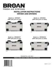 Broan ERV90HC Serie Instrucciones De Instalación