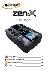 INFOSEC UPS SYSTEM zen-X 600VA Guía De Usuario