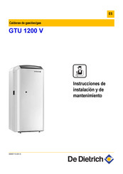 De Dietrich GTU 1200 V Instrucciones De Instalación Y De Mantenimiento