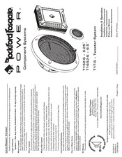 Rockford Fosgate T152S Manual De Instalación Y Funcionamiento Del Propietario