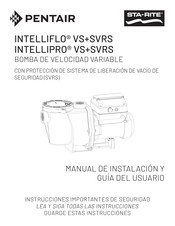 Pentair INTELLIFLO VS+SVRS Manual De Instalación Y Guía Del Usuario