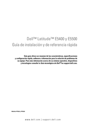 Dell Latitude E5500 Guía De Instalación Y De Referencia Rápida