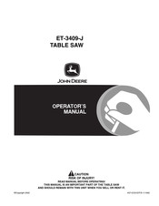 john deer ET-3409-J Manual De Instrucciones