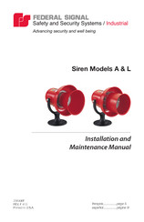 Federal Signal A Manual De Instalación Y Mantenimiento