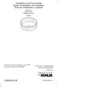 Kohler K-3674 Guía De Instalación Y Cuidado