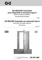 G-U GU-SECURY Automatic Instrucciones De Montaje Y Operación