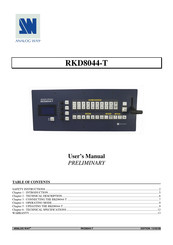 Analog way RKD8044-T Manual De Usuario