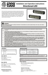 Ecco Directional LED Instrucciones De Instalación Y Funcionamiento