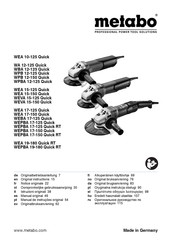 Metabo WPBA 12-125 Quick Manual Original