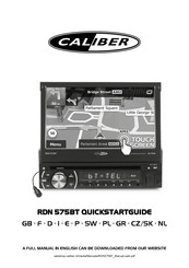 Caliber RDN 575BT Guia De Inicio Rapido