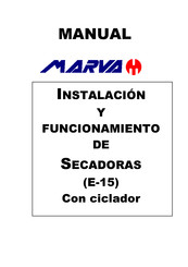 MARVA E-15 Instalación Y Funcionamiento