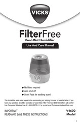 Vicks FilterFree V4600 Serie Manual De Uso Y Cuidado