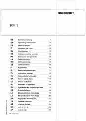 geberit RE 1 Instrucciones De Servicio