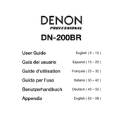 Denon Professional DN-200BR Guia Del Usuario