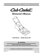 Cub Cadet 180 Serie Manual Del Operador