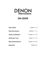 Denon Professional DN-205W Guia Del Usuario