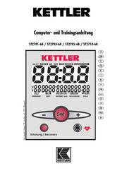 Kettler ST2710-68 Funciones Y Manejo De La Computadora De Entrenamiento