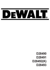 DeWalt D28492K Manual De Instrucciones