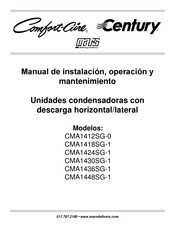 Mars Comfort-Aire CMA1412SG-0 Manual De Instalación, Operación Y Mantenimiento