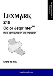 Lexmark Jetprinter Z45 Manual De Configuración