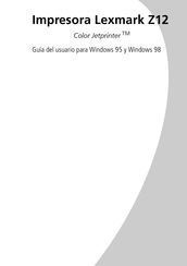 Lexmark Jetprinter Z12 Guia Del Usuario