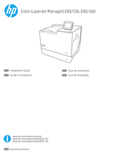 HP LaserJet Managed E65150 Guia De Instalacion