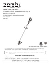 Zombi ZST5817 Manual Del Operador