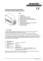 Winterhalter SP 166 Z Instrucciones De Funcionamiento