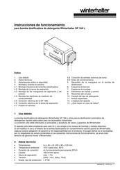 Winterhalter SP 166 L Instrucciones De Funcionamiento