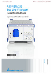 Rohde & Schwarz 3560.6550.15 Manual Del Usuario