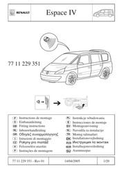 Renault 77 11 229 351 Instrucciones De Montaje