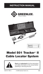 Textron Greenlee 501 Tracker II Manual De Instrucciones