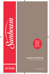 Sunbeam heated bedding Manual Del Usuario