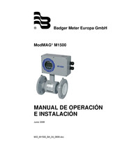 Badger Meter ModMAG M1500 Manual De Operación E Instalación