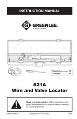 Textron GREENLEE 521A Manual De Instrucciones