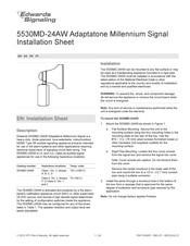 Edwards Signaling Adaptatone Millennium 5530MD-24AW Guía De Installación