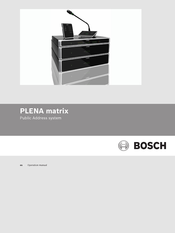 Bosch PLENA matrix Operation Manual