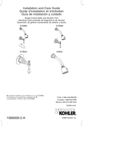 Kohler K-T6808 Guía De Instalación Y Cuidado