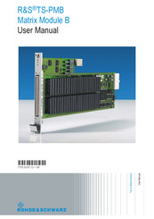 Rohde & Schwarz R&S TS-PMB Manual Del Usuario