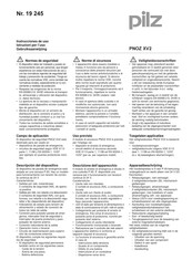 Pilz PNOZ XV2 Instrucciones De Uso
