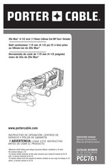 Porter & Cable PCC761 Manual De Instrucciones