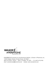 Walker Ameriphone XL-40 Manual De Instrucciones