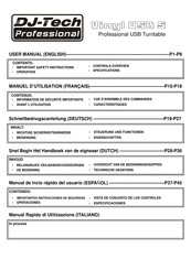 DJ-Tech Vinyl USB 5 Manual De Incio Rápido Del Usuarío