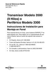 Emerson Micro Motion 3300 Guía De Referencia Rápida