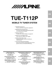 Alpine TUE-T112P Manual De Operación